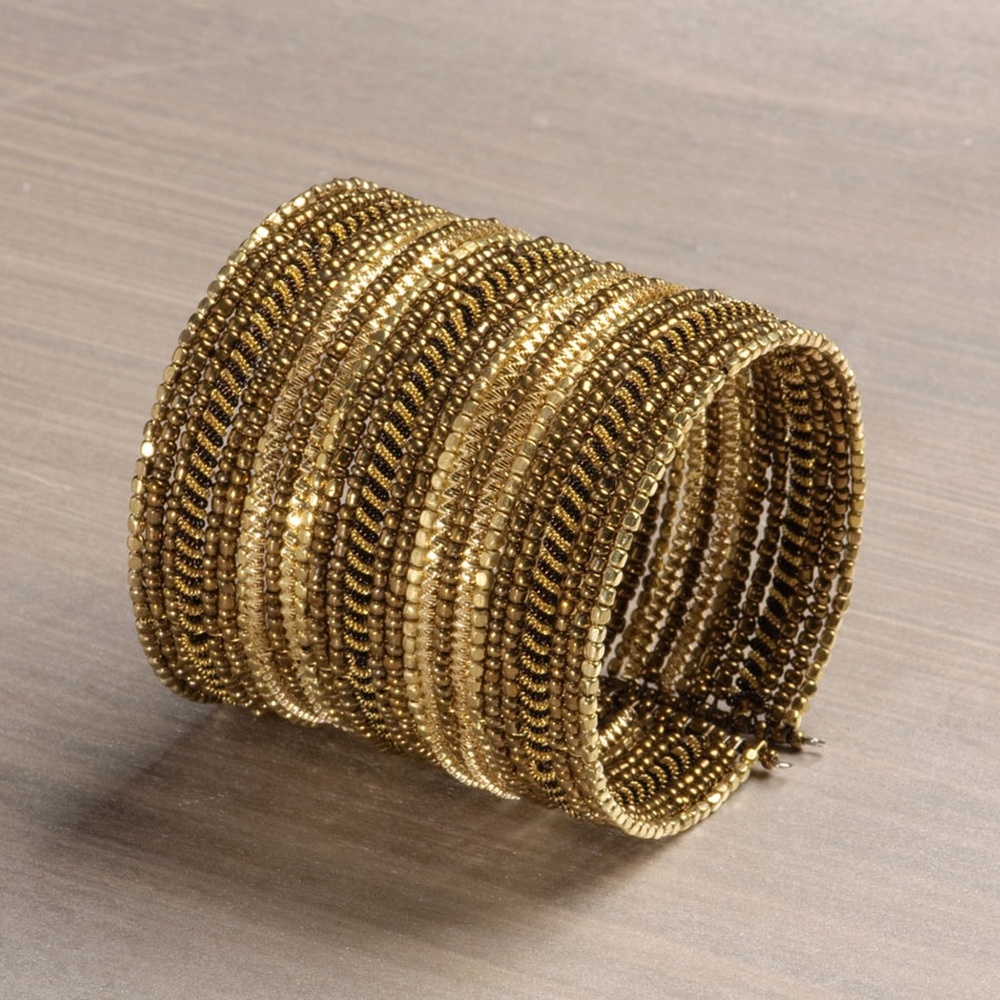 Brown and Gold Coil Bracelet
